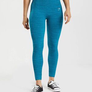 GYMSHARK ADAPT MARL SEAMLESS LEGGINGS - XXL - Atlantic Blue Shark Blue